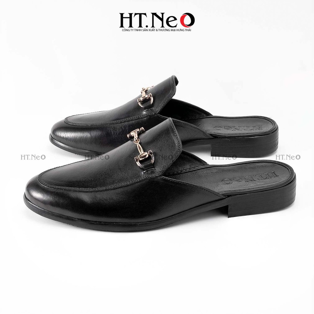 Giày mules nam - Giày sục nam HT.NEO Mẫu sục nam da bò thật cao cấp, Khuy kim loại sang trọng , đế phip gỗ xịn S002 | BigBuy360 - bigbuy360.vn