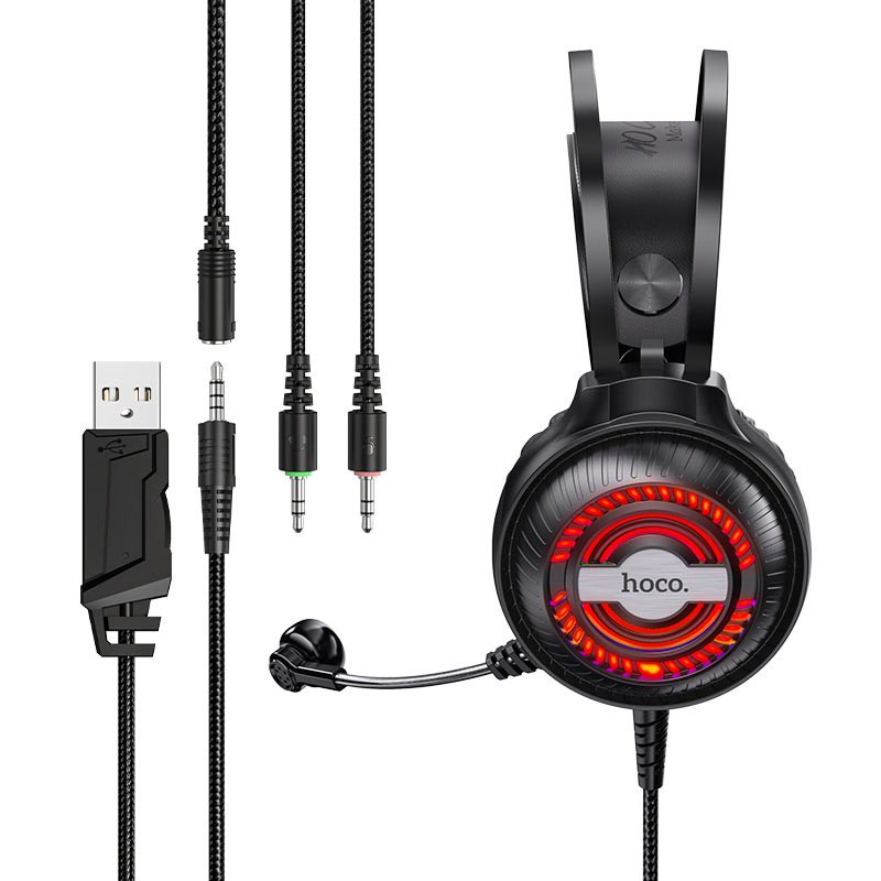 Tai nghe máy tính chơi game có míc chụp tai học online chơi game liên quân PUBG cho máy tính điện thoại W105 / w104