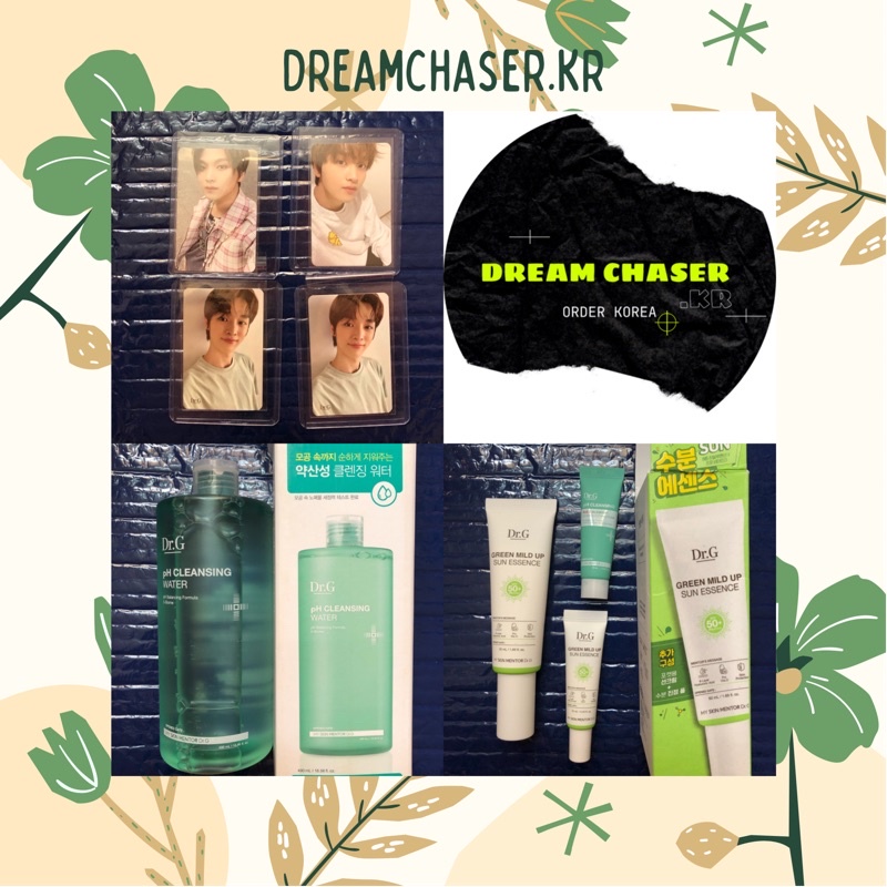 Ảnh thẻ Haechan, Sungchan, mỹ phẩm nước tẩy trang Dr.G