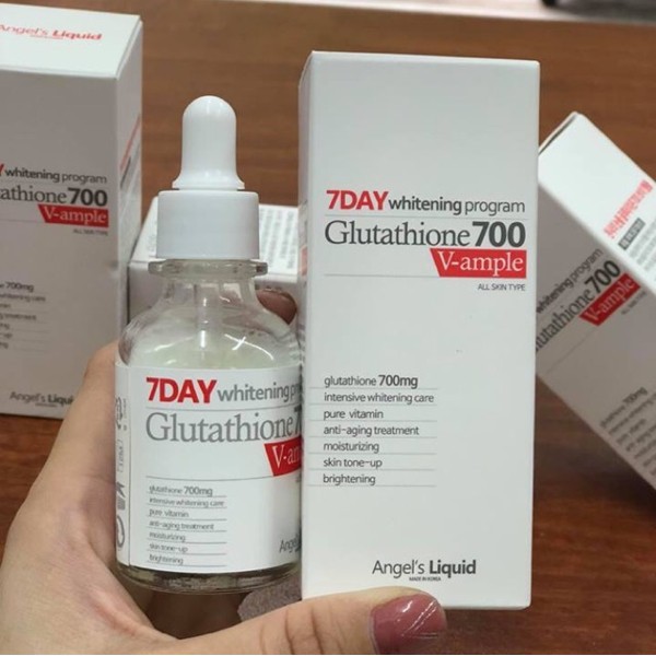 Huyết thanh trắng da 7day Whitening Program Glutathione 700 V-ample