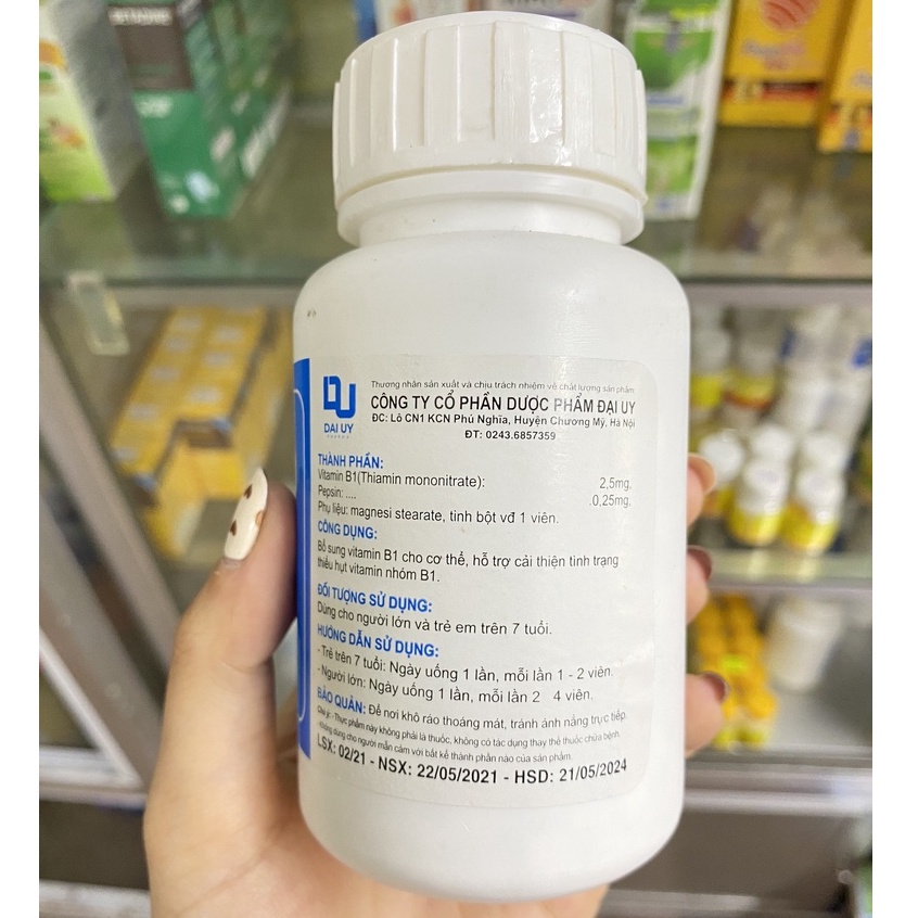 Vitamin B1 lọ 2000 viên - Bổ sung vitamin B1 cho cơ thể