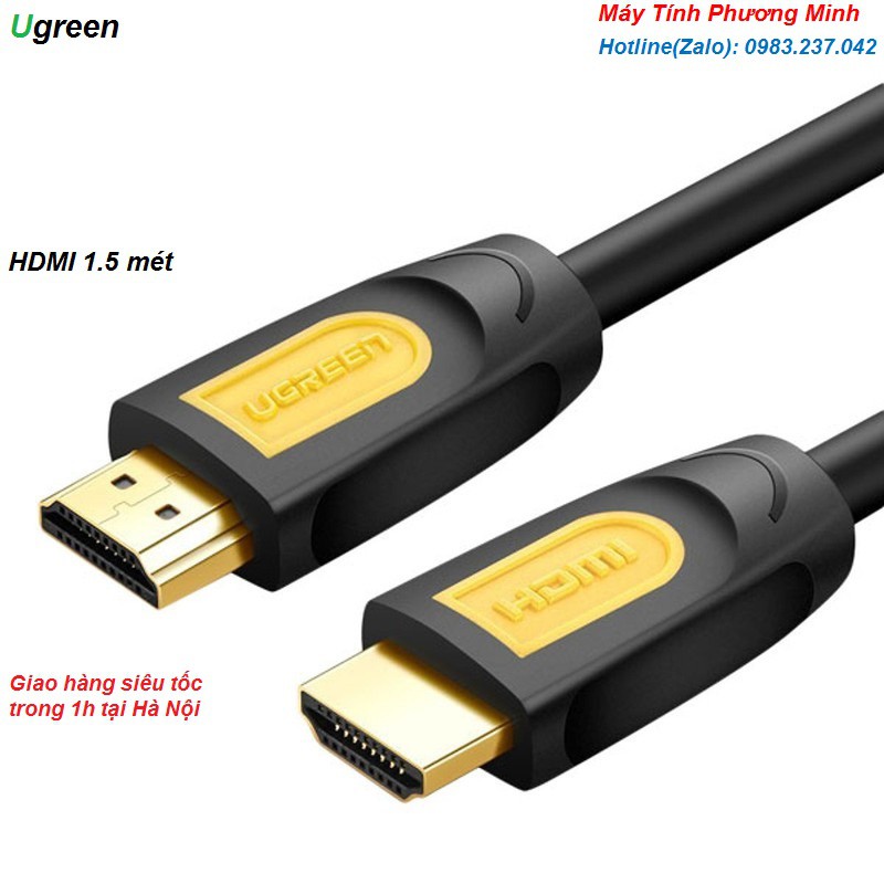 Cáp HDMI 1,5M hỗ trợ 3D full HD 4Kx2K chính hãng Ugreen 10128 cao cấp_Bảo hành 18 tháng