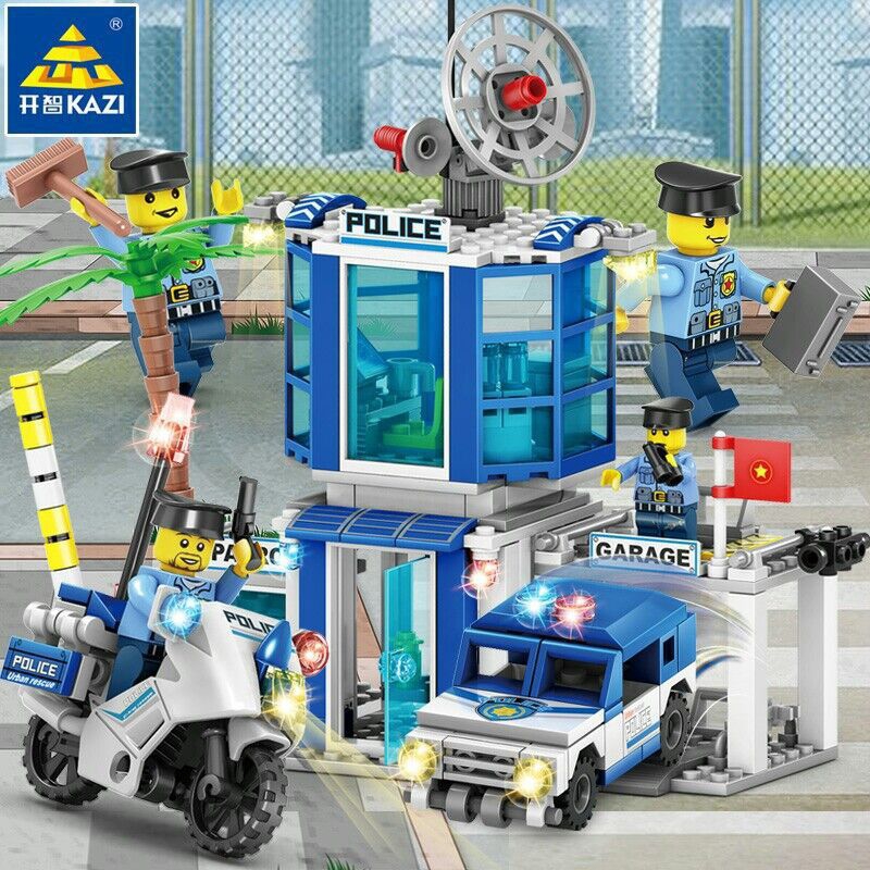 Đồ chơi lego 367 mảnh lắp ráp thành trạm cảnh sát 4 trong 1