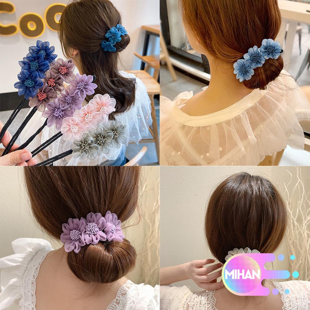 Kẹp tóc hình hoa nhiều màu sắc thời trang
