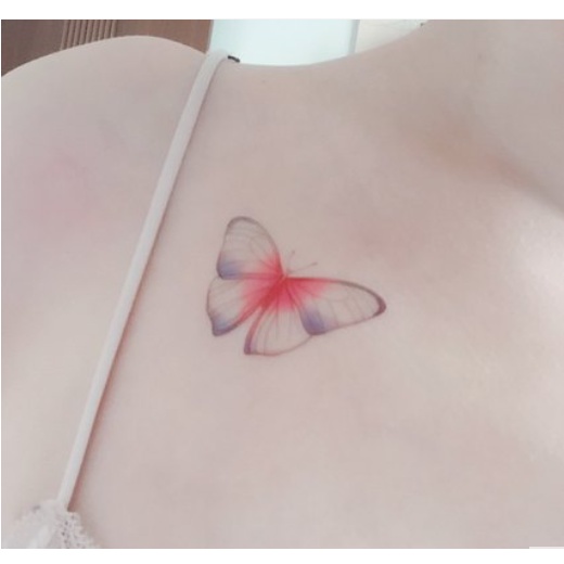 Hình xăm bướm butterfly c10. Xăm dán tatoo mini tạm thời, size &lt;10x6cm