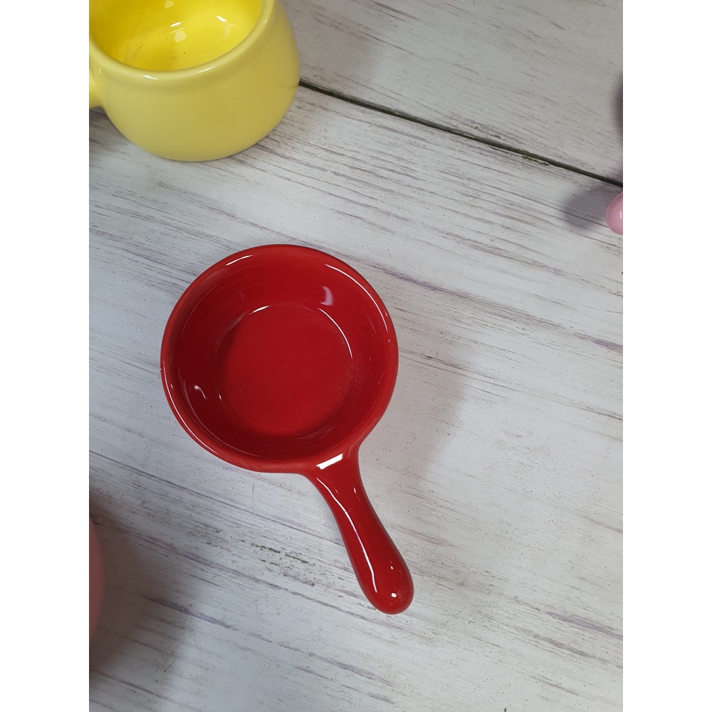 🥝Chảo mini, chảo rót mini gốm sứ tráng men cao cấp🥝