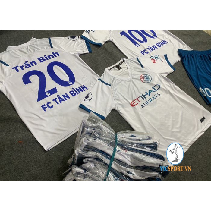 Áo Bóng  Đá Mancity, Quần Áo Đá Banh CLB MANCHESTER CITY Vải Thun Lạnh Cho Bé - Vicsport