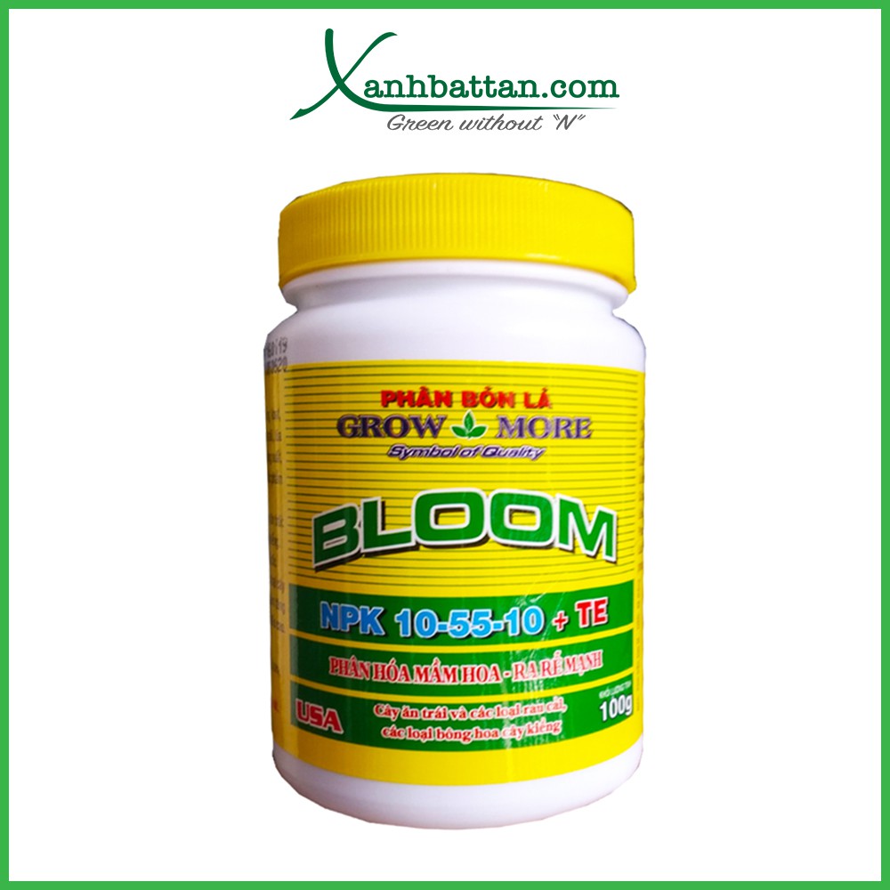 Phân bón lá kích thích ra hoa cho lan GROWMORE Bloom 10-55-10 100 Gram