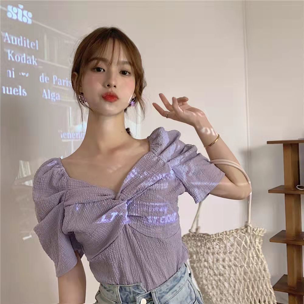 Áo Sơ Mi Ngắn Tay Phong Cách Hàn Quốc Thời Trang Mùa Hè Mới 2022 Dành Cho Bạn Nữ