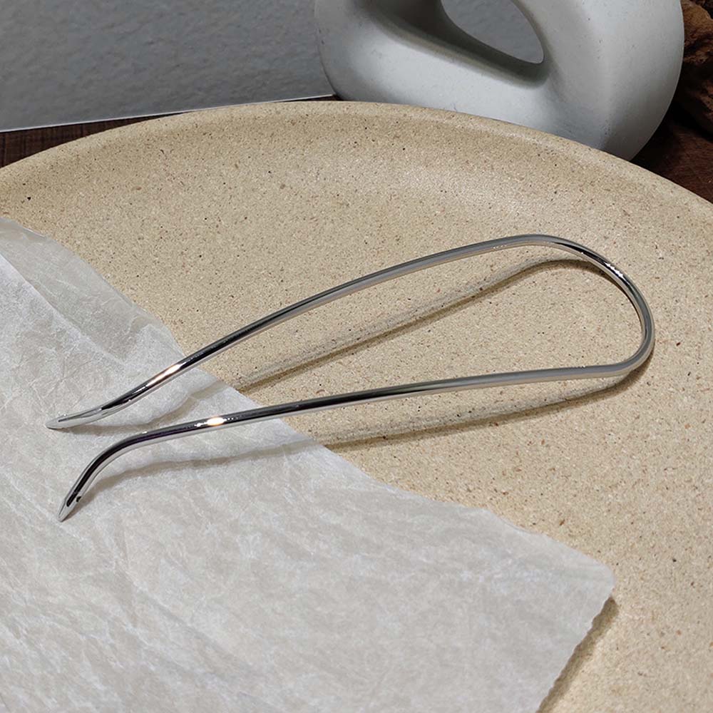 Trâm búi tóc hình chữ U đính ngọc trai nhân tạo