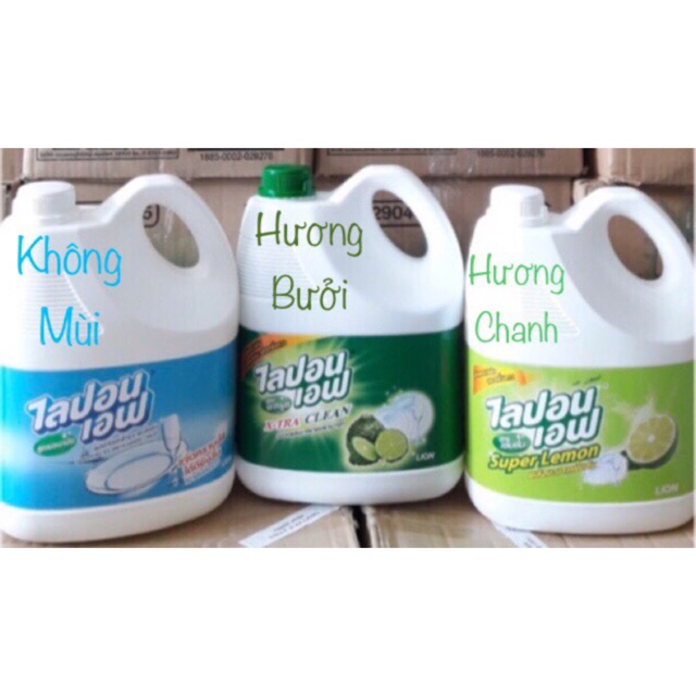 🌷Nước rửa chén LIPON chuẩn Thái can to 3600ml