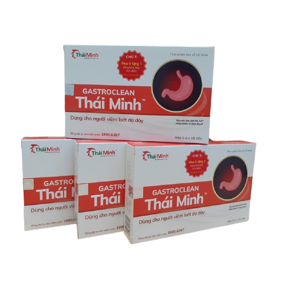GastroClean Thái Minh - Hỗ trợ giảm acid dịch vị, bảo vệ niêm mạc dạ dày (20 VIÊN)