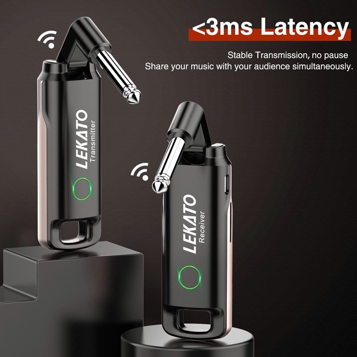 Bộ thu phát tín hiệu LEKATO WS-70 không dây hệ thống đàn guitar với 70 kênh