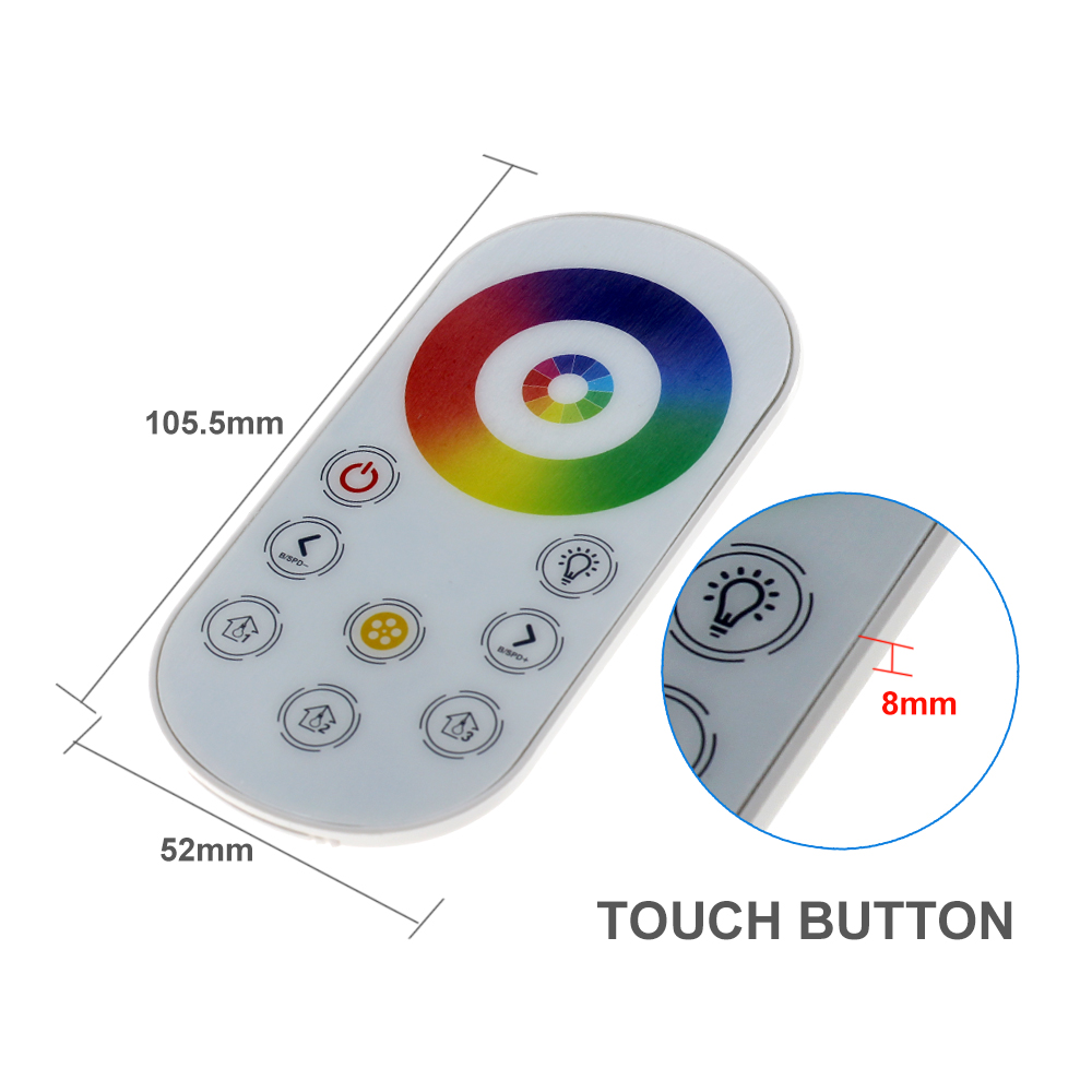 DC5-24V Mini RF LED Controller Wireless Touch Remote for Single Color/ Dual White/ RGB /RGBW / RGB+CCT LED Strip Control