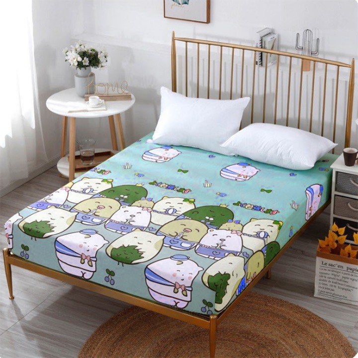 Ga chống thấm cotton 2 lớp thoáng mát cho bé,drap chống thấm nước xuống đệm kích thước 1m6x2m, 1m8 x 2m chất lượng cao