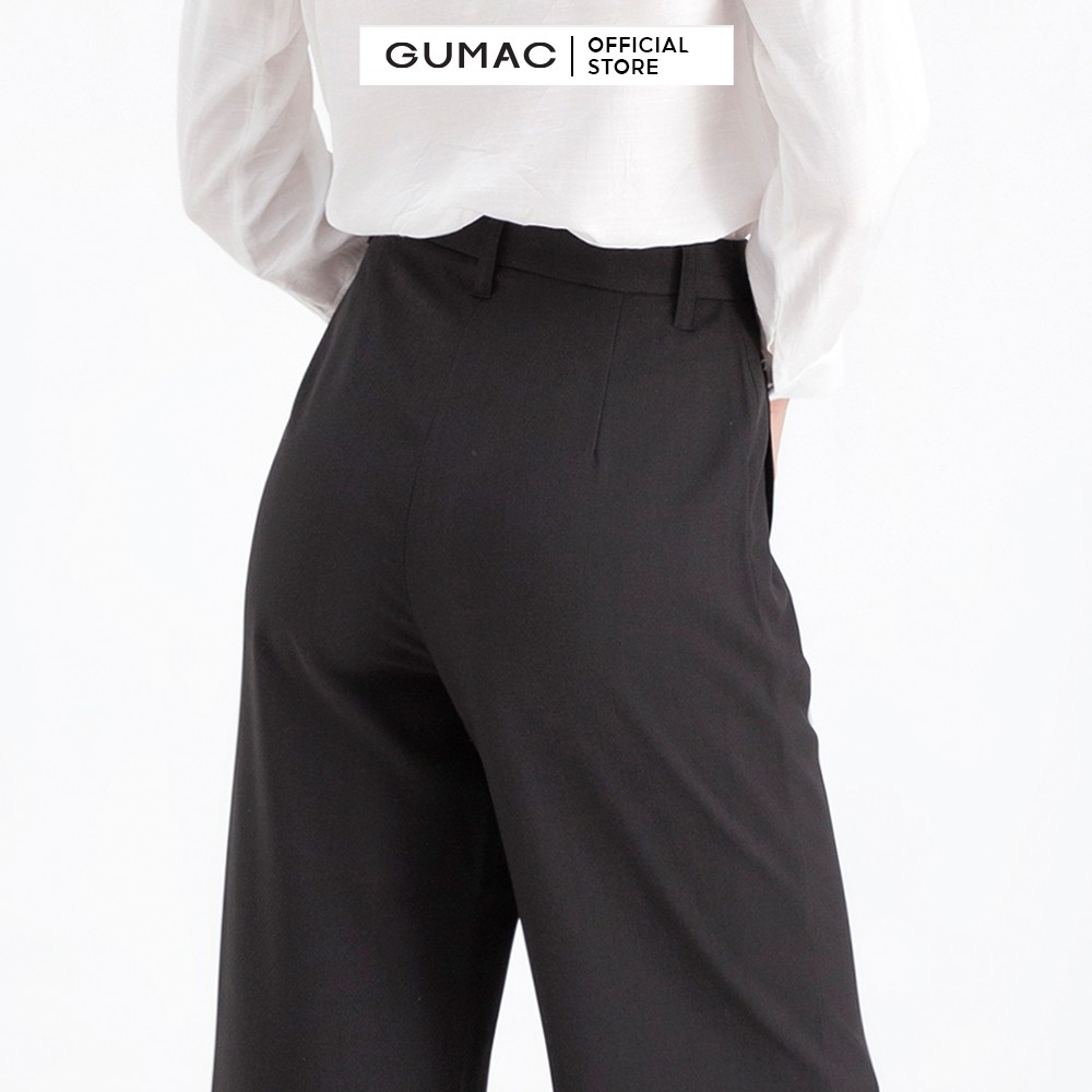 [Mã WABRGU72 giảm 10% tối đa 50k đơn 250k] Quần tây nữ xếp ly ống rộng GUMAC QB663 | BigBuy360 - bigbuy360.vn