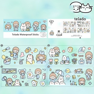 Set 4 tờ Sticker Telado chống nước phong cách Innes