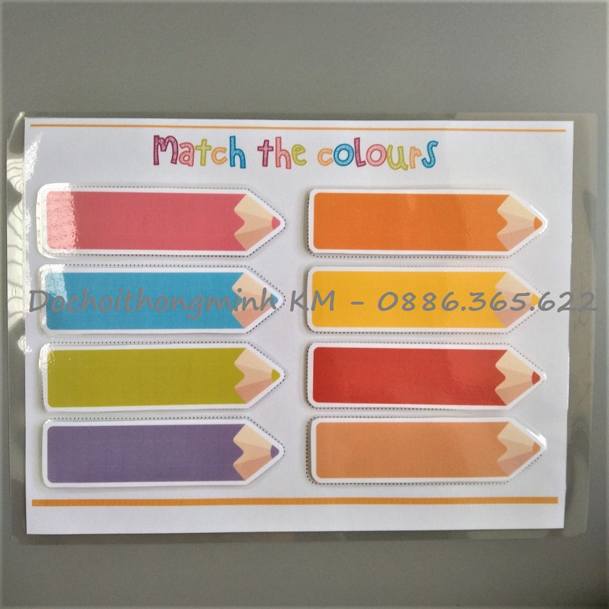 HỌC LIỆU - Matching phân biệt màu sắc bút chì