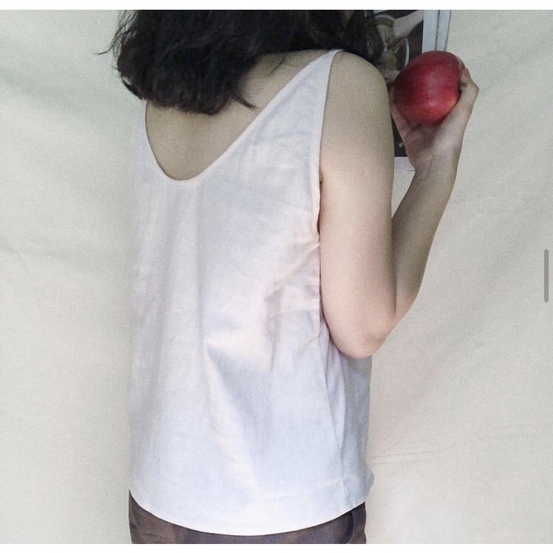 Thanh lý áo 2 dây linen màu hồng