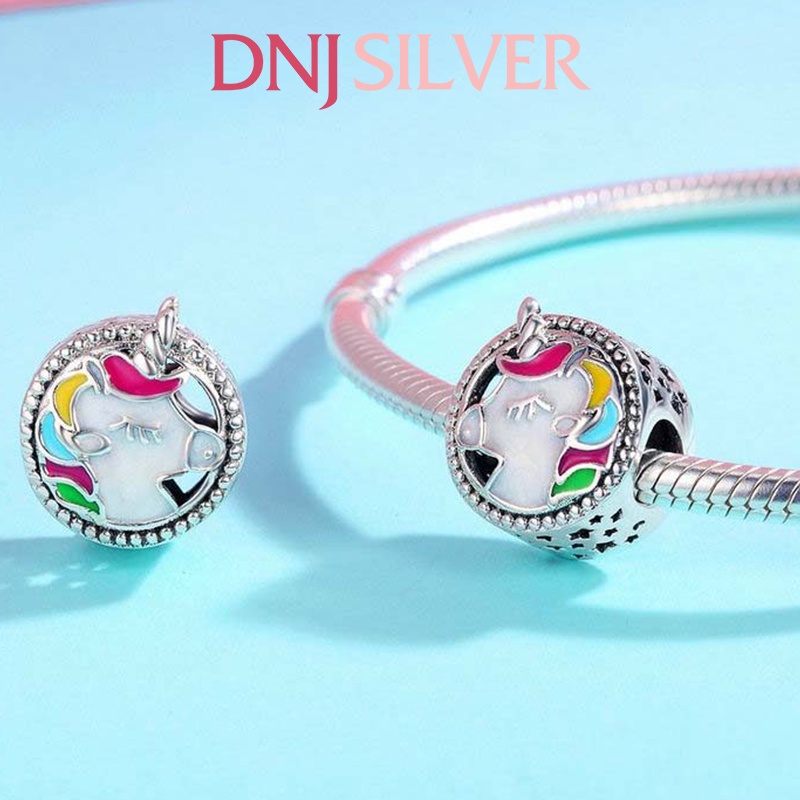 Charm bạc 925 cao cấp, hàng chuẩn bạc - Charm Forever Queen Unicorn thích hợp để mix vòng tay charm - DN059