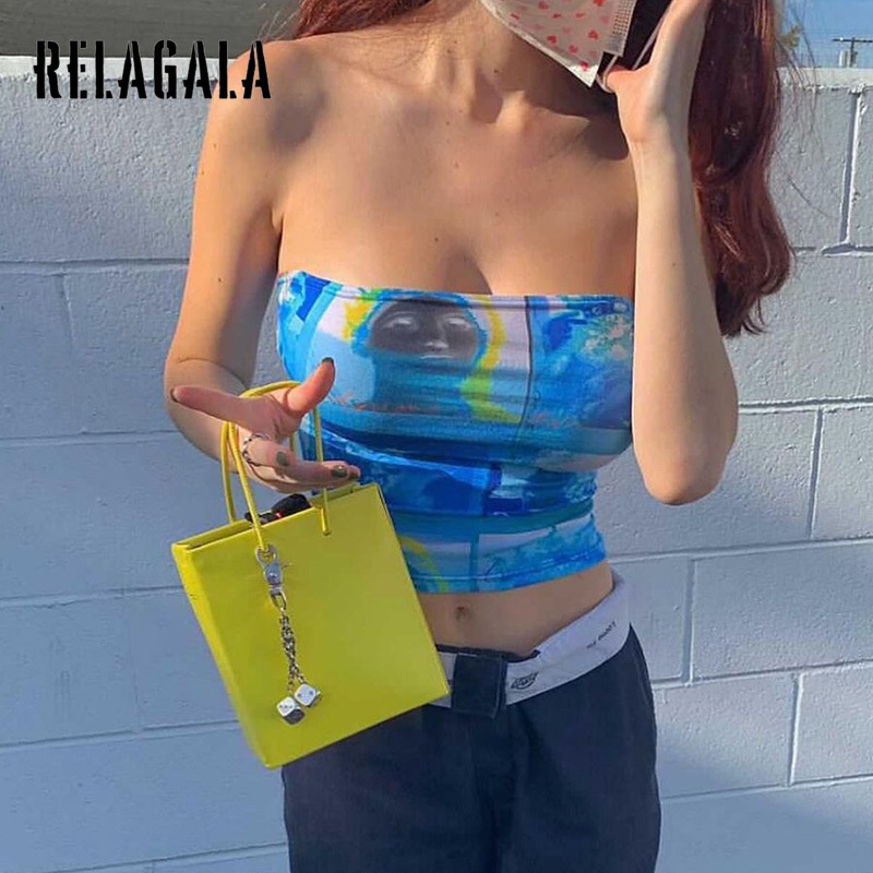 Áo ống hở lưng họa tiết màu nhuộm thời trang quyến rũ cho nữ | BigBuy360 - bigbuy360.vn