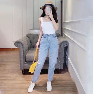 Quần bò nữ cạp bèo siêu siêu xinh