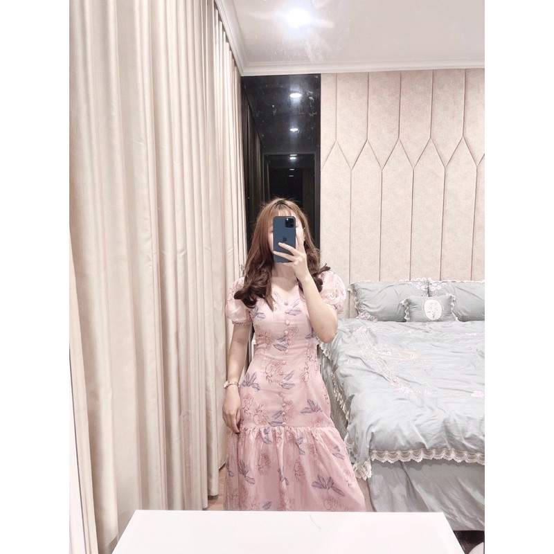 [Mã WASTMAY giảm 15% tối đa 30K đơn 150K] ⚡️BÁN SỈ⚡️Đầm đuôi cá cúc bọc vải voan tằm 2 lớp | BigBuy360 - bigbuy360.vn