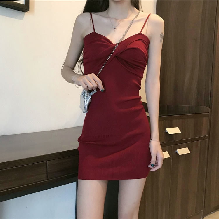 Đầm hai dây ZHELIHANGFEI phong cách hepburn Pháp gợi cảm thời trang mùa hè 2022 cho nữ