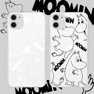 Ốp Điện Thoại Trong Suốt Họa Tiết Moomin Dễ Thương Cho iPhone 13 Pro Max 12 Pro Max 11 Pro Max 6 7 8 Plus SE2020 XR XS Max