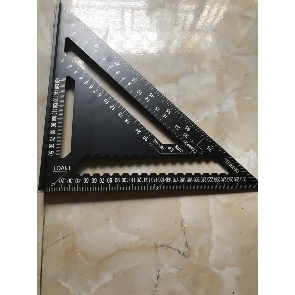 Thước ke góc vuông hợp kim nhôm 18cm 30cm thước tam giác