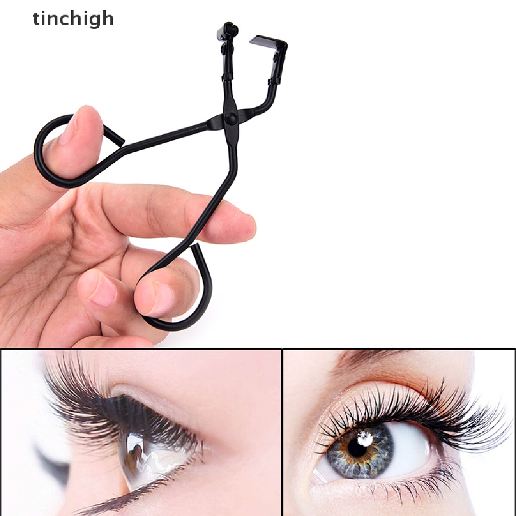 Kẹp Uốn Mi Trang Điểm Bằng Thép Không Gỉ Màu Đen