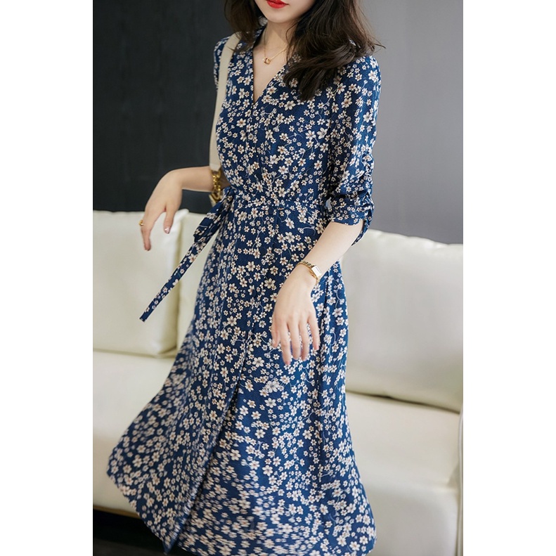 Đầm Lụa Mỏng Họa Tiết Hoa Sang Trọng Thời Trang Mùa Hè H4477 2022