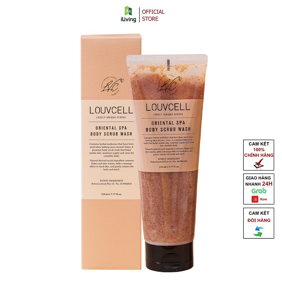 [Mã INCU50 giảm 50K đơn 250K] Tẩy tế bào chết body Louv Cell Oriental Spa Body Scrub Wash 230ml ILIVING-LOUTDCB