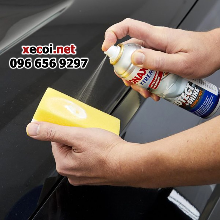 Nano polymer phủ bóng sơn, hiệu ứng lá sen chống bám nước Sonax xtreme Protect & Shine