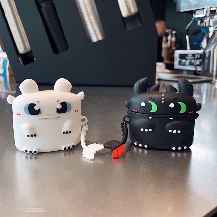 Case tai nghe không dây 3 2 PRO Rồng đen Light Fury Night Fury - vỏ bảo vệ tai nghe 1/2 3 PRO 1005CAFD