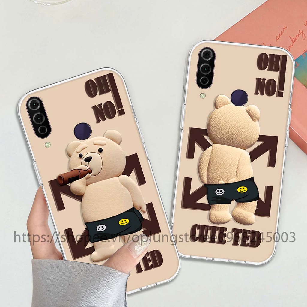 Ốp lưng Vsmart Joy1/Joy 1Plus/Joy 2Plus/Joy 3/Joy 3Plus in hình 3D gấu cute cool ngầu giả nổi.