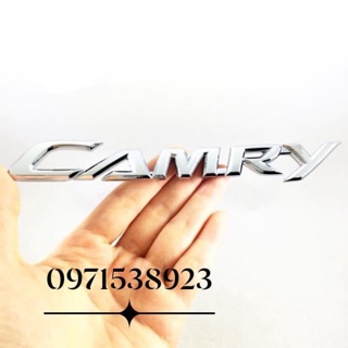logo chữ nổi TOYOTA CAMRY dán đuôi xe