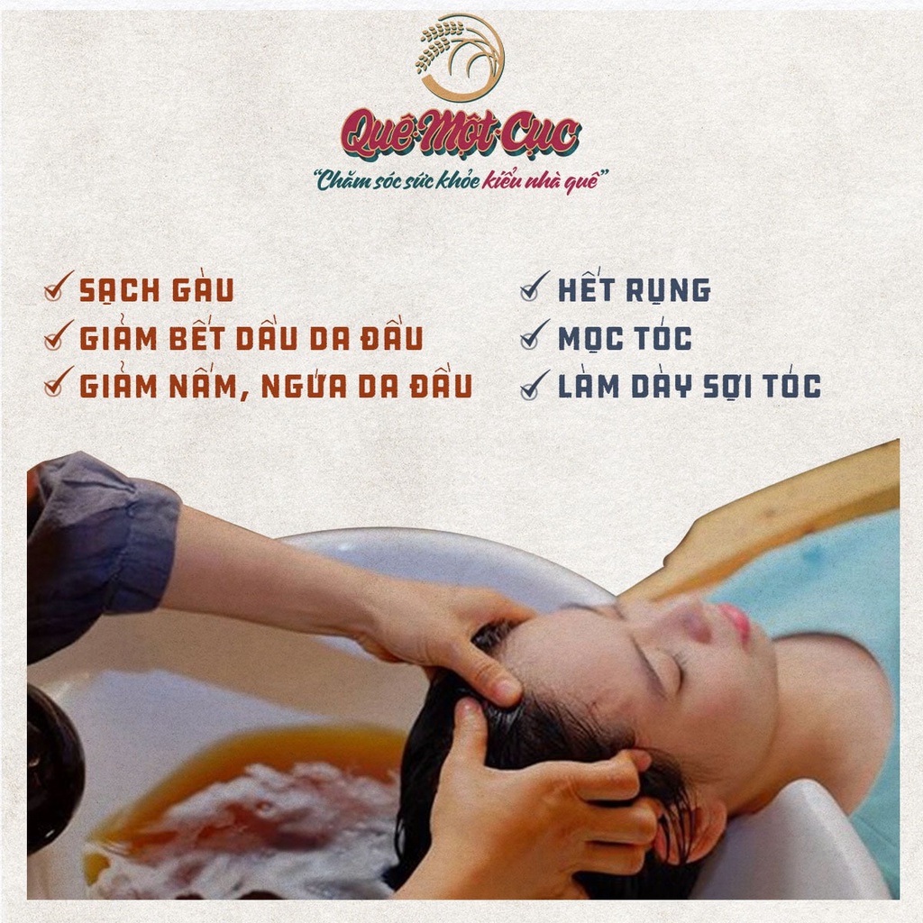 Combo gội xả: dầu gội bồ kết, dầu xả thiên nhiên💆🏻‍♀️dầu gội thảo dược mềm mượt, chắc khỏe QUÊ MỘT CỤC (HANDMADE)