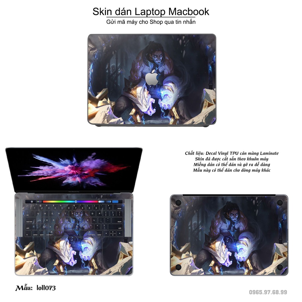 Skin dán Macbook mẫu Liên Minh Huyền Thoại (đã cắt sẵn, inbox mã máy cho shop)