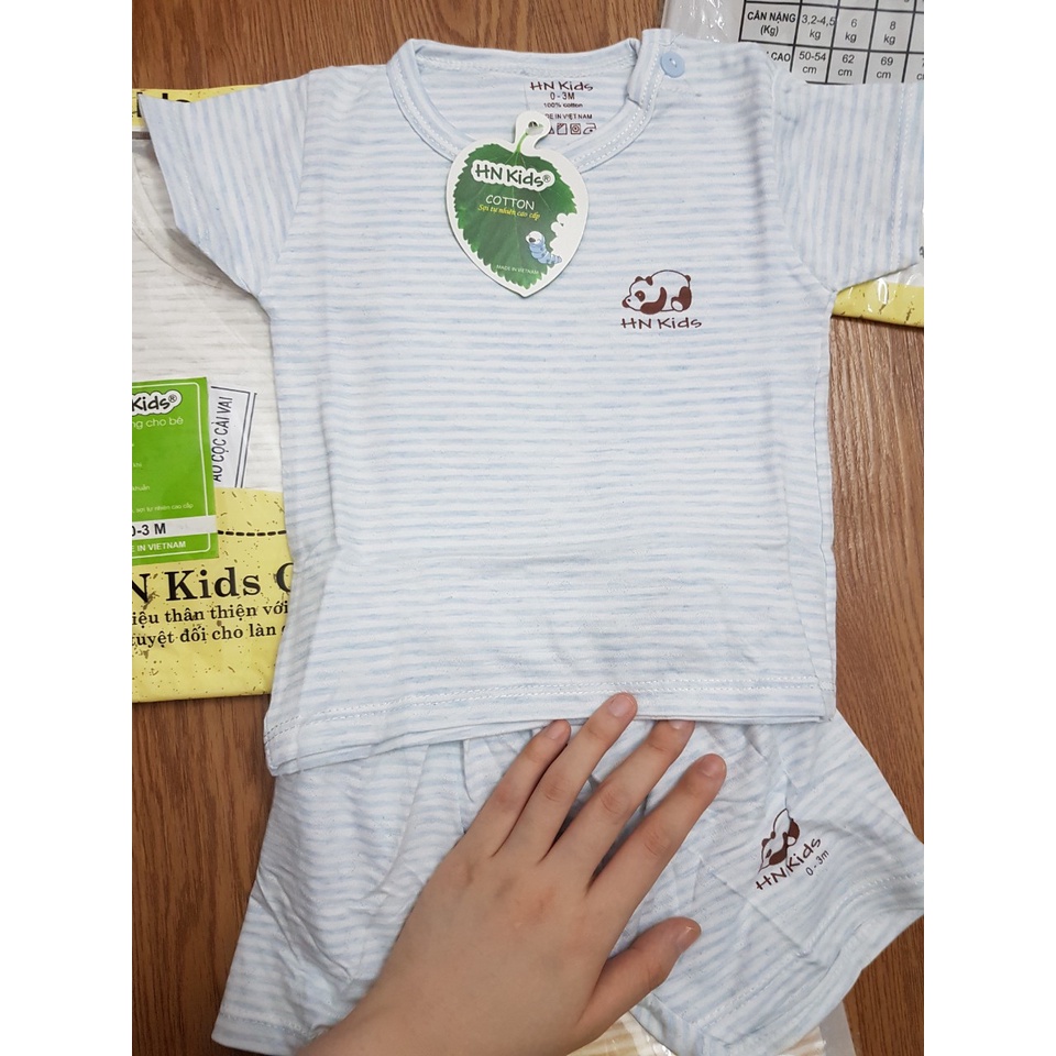 Bộ quần áo HN KID cộc tay cotton mềm mịn cho bé (4-15kg)