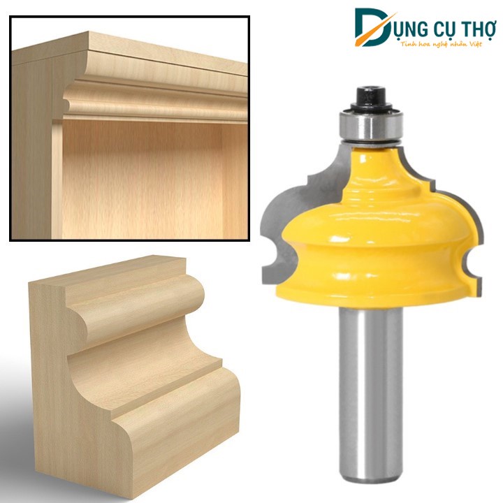 Mũi phay gỗ mũi soi phào chỉ nóc tủ, phào tủ cốt 12.7mm kiểu 2