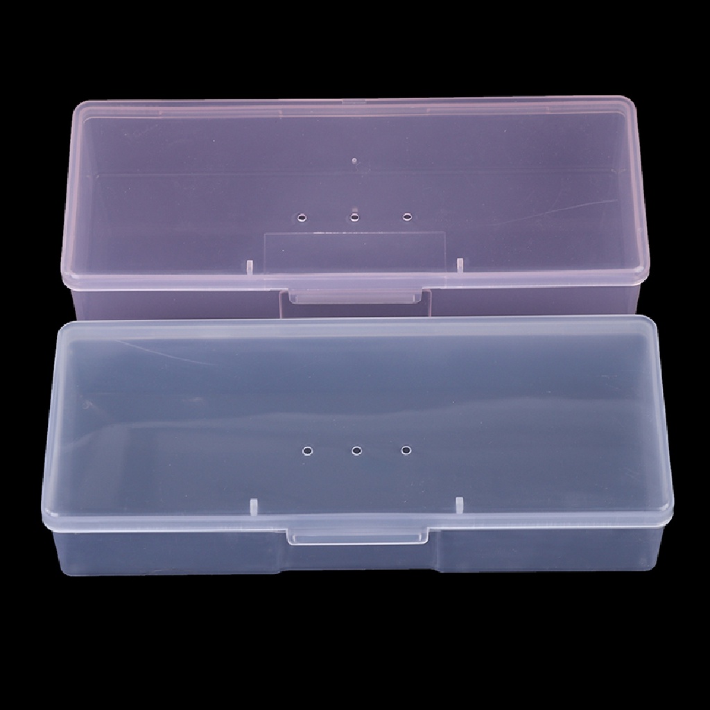 Hộp Nhựa Trong Suốt Hình Chữ Nhật Đựng Cọ Trang Trí Móng Tay