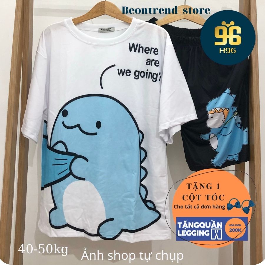 Set đồ bộ hoạt hình KHỦNG LONG 😍 đồ bộ mặc nhà unisex nam nữ