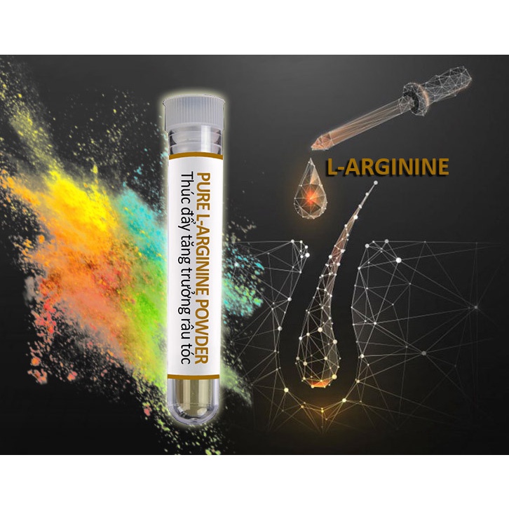 Bột L-arginine nguyên liệu mỹ phẩm cho râu tóc bôi kèm minoxidil, giúp thúc đẩy sự tăng trưởng râu tóc