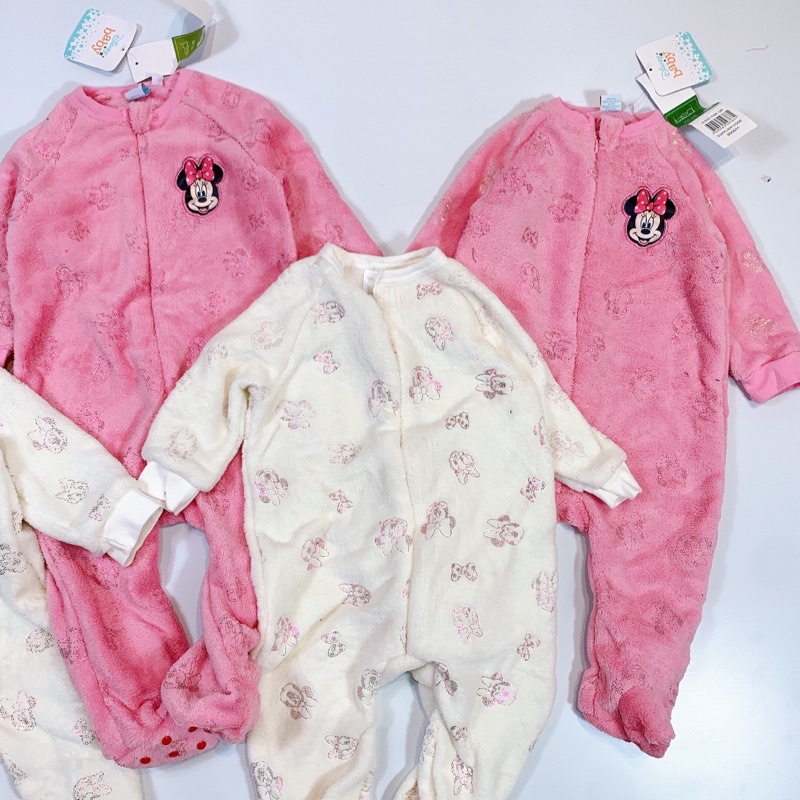 Body Minnie Disney chất nỉ lông siêu ấm cho bé gái