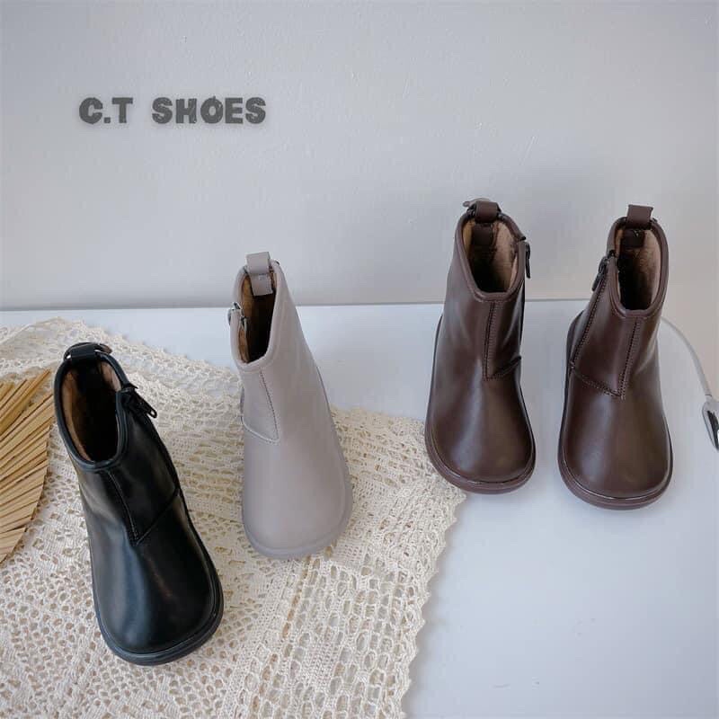 Boot bé gái dáng vintage hàng QC cao cấp xinh xịn sẵn size 23 nâu