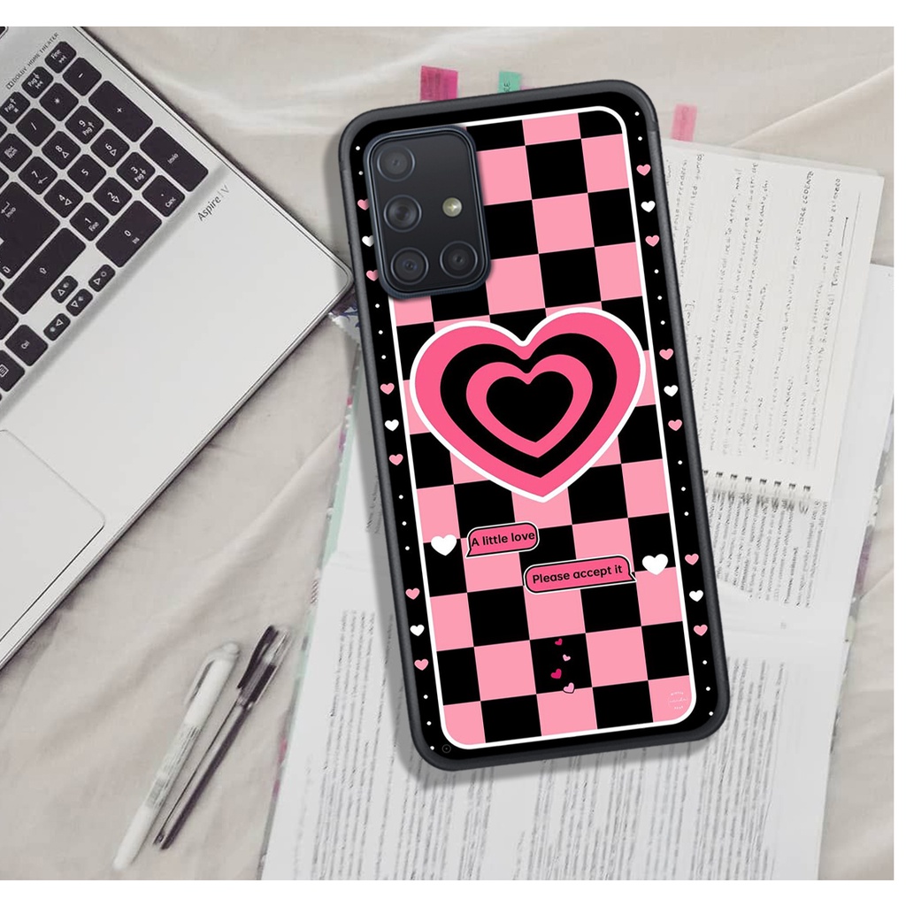 Ốp Lưng Samsung A31 - A51 - A71 - M51  , In Hình &quot;Black Heart&quot; Phong Cách Đẹp.