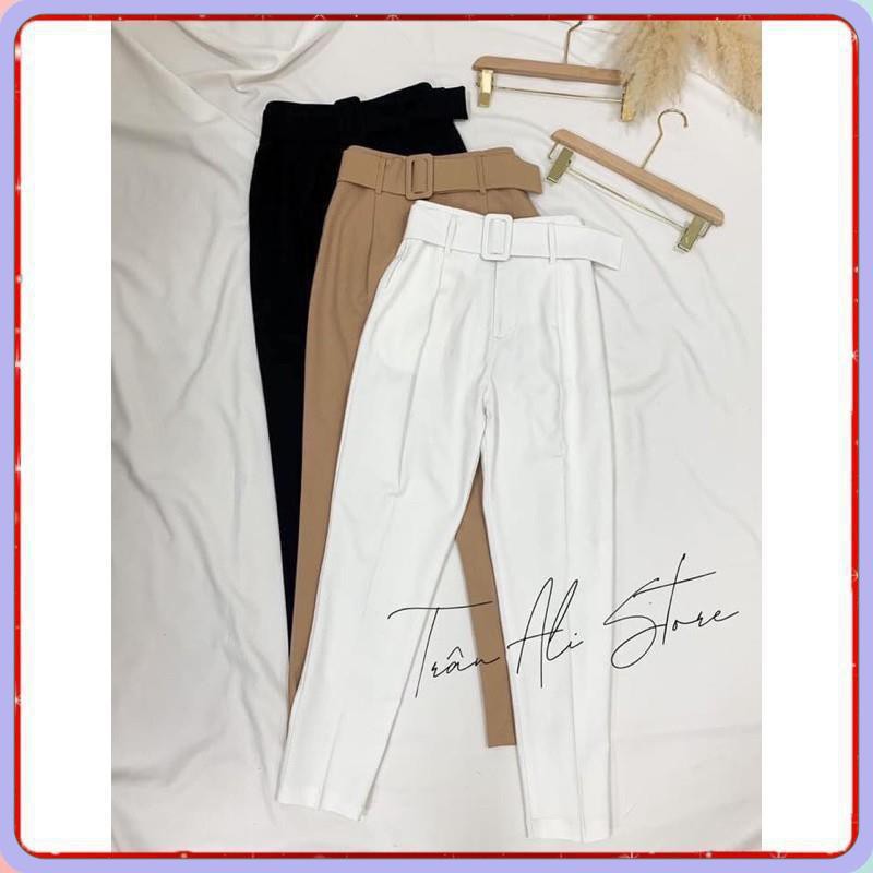 Quần Baggy Công Sở Kèm Đai - Quần Tây  Công Sở Kèm Thắt Lưng Chất Dày Dặn,Đứng Dáng