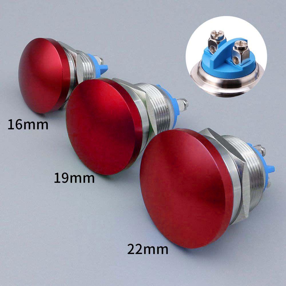 Set 2 Công Tắc Nhấn Tự Điều Chỉnh Màu Đỏ 16 / 19 / 22mm