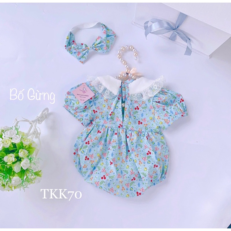 Bộ liền hoa nhí xanh biển cổ bèo